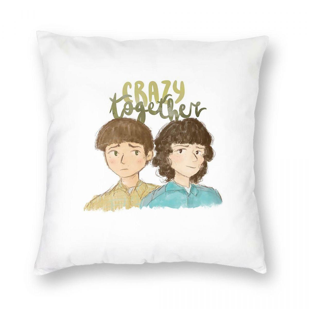 Майк Уилер И Уилл Байерс Наволочка Полиэстер Лен Бархат Креативная На молнии Декоративная Наволочка для подушки на кровать 12x12Inch