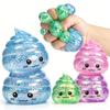 Novelty Squishy Poo Stress Ball Squishies Toy Glitter Funny Stretch Squeeze Fidget Toys For Adults Kids Fool'S Day Prank Gifts