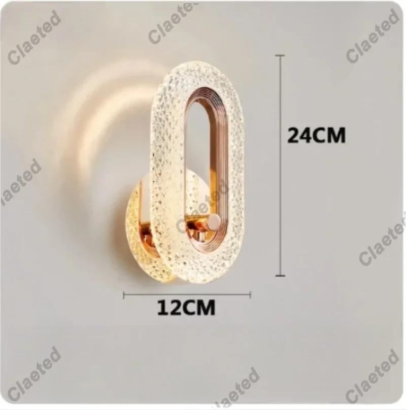 LED Acrylic Luxury Crystal Wall Lamp Indoor Bedside Lam Living Room Staircase Corridor Fashionable Decorative Lighting Fixture