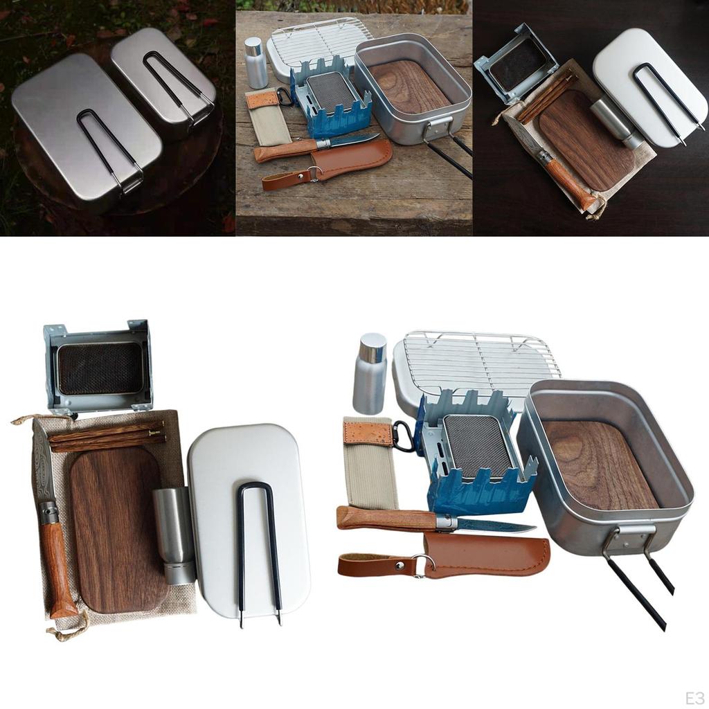 Outdoor-Camping-Kochgeschirr für Wandern, Reisen, Picknick, Angeln,