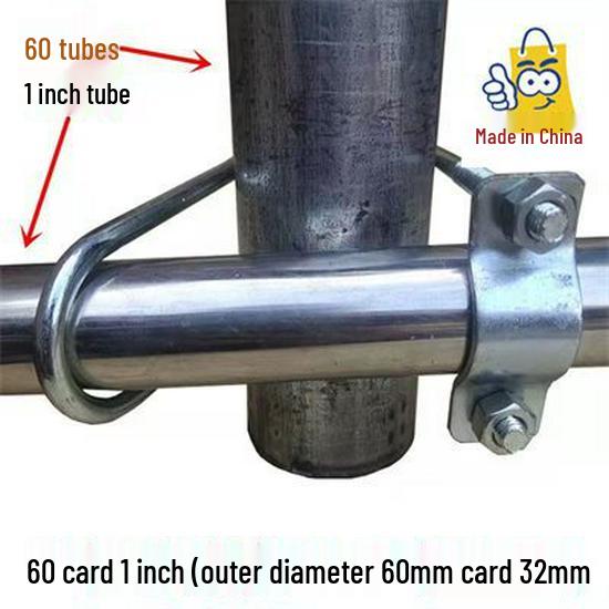 Double U-Bolt Galvanized Cross Pipe Clamp with Free Shipping