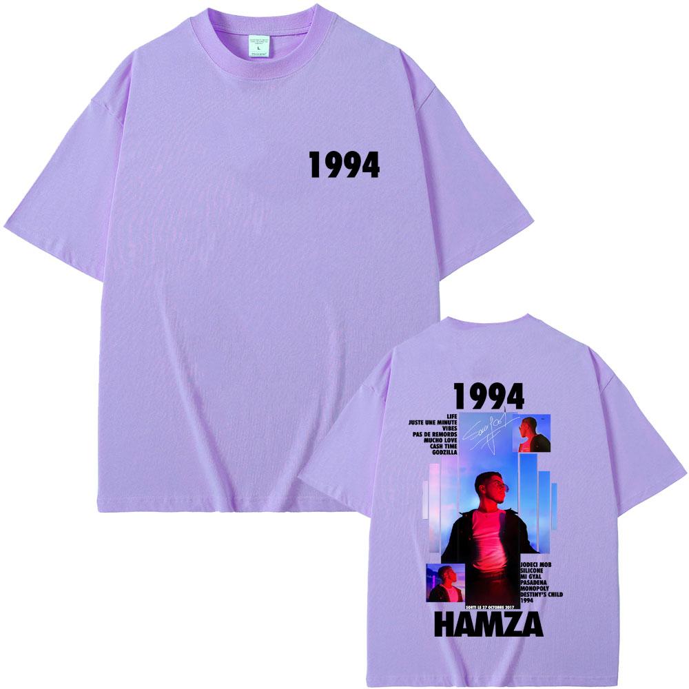 Rapper HAMZA 1994 Tour Album 2025 T Shirts Men Women Fashion Cotton Vintage Short Sleeve Tshirt Hip Hop ONeck Tees Streetwear