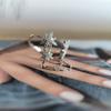 Silver Ring with Cubic Zirconia, Product Weight 2.58 G (2190660)