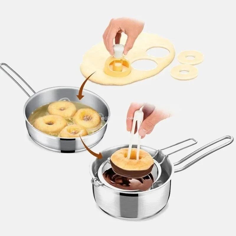 Kreative DIY Donutform Kuchen Dekorationswerkzeuge Kunststoff Desserts Brotschneider Maker Backzubehör Küchenwerkzeuge Fondantformen