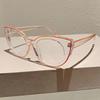Vintage Anti Blue Light Optical Cat Eye Glasses Women Luxury Brand Designer Myopia Prescription Eyewear Punk Cartoon Line Frame