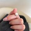 Xiaohongshu 925 Sterling Silver Exaggerated Plain Ring for Women – Simple, Luxurious, High-End Design.