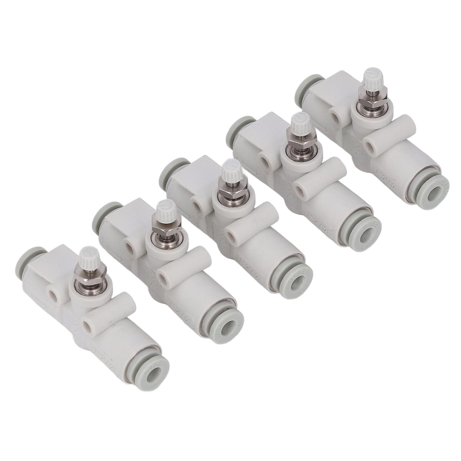 

5 ШТ Дроссельный клапан Прямоточный ПВХ Регулирующий клапан Пневматические фитинги для диаметра трубы 4 мм