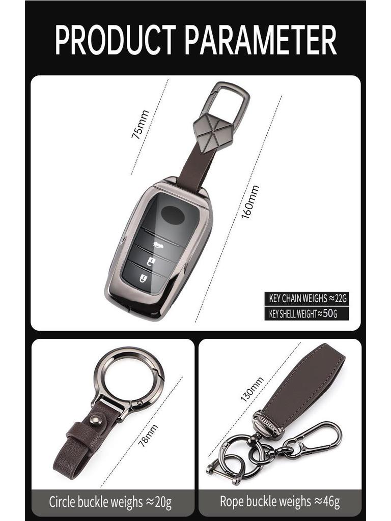 Toyota Schlüsselabdeckung für Camry, Corolla, Levin, Avalon, RAV4, Wildlander, Cupra und Prado