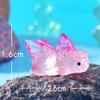 Mini och Söt Liten Guldfisk Harts Transparent Dekorativt Tillbehör för Akvarium
