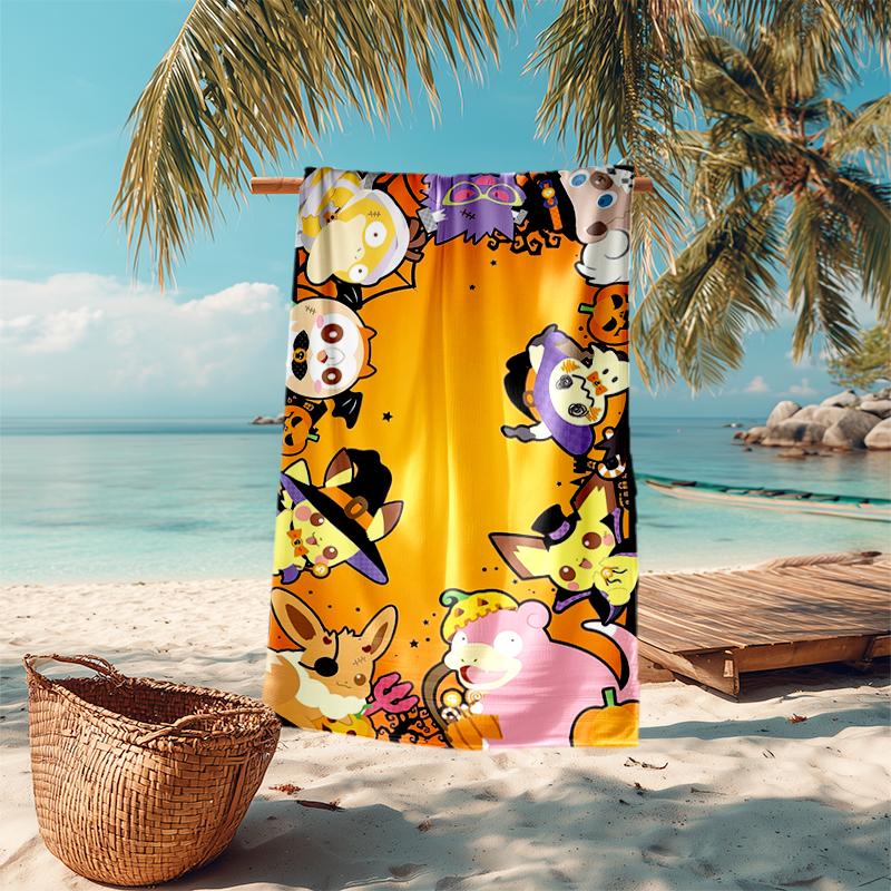 Pokémon Beach Towel Outdoor Camping Beach Towel for Vacation Swim Outdoor Pool Absorbent Bath Towel