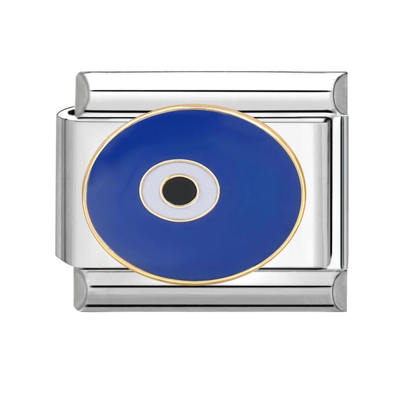 Zale Charm Italian Albastru Carouri Fluture Ochi de Diavol Flori Pisică Inimă Se Potrivesc Brățară Oțel Inoxidabil 9mm Femei DIY Făcut Cadouri