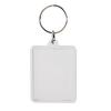 50Pcs Photo Frame Keyring Rectangular Transparent Key Ring Chain Keychain Picture Holder Pendant
