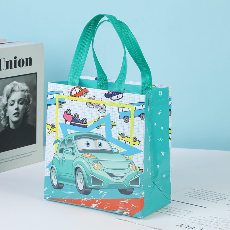 StoBag, Cartoon Car Themed Gift Tote Bags, Fun, Eco-Friendly, Reusable For Children's Day, Birthday, Party Supplies, Packaging