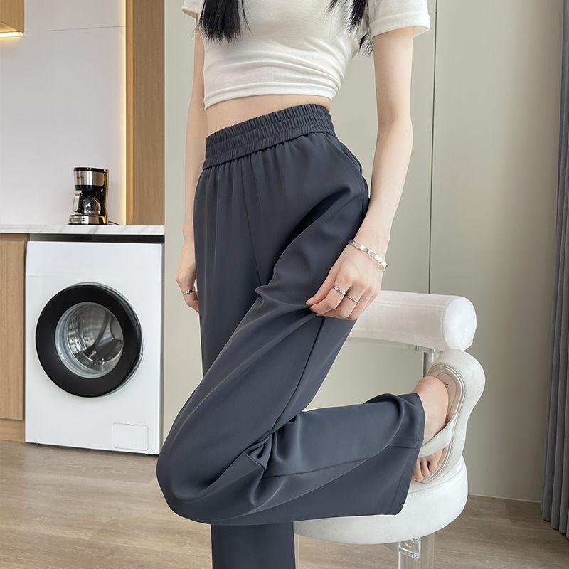 plus size 3XL 4XL sweatpants jogger Women wide leg Pants High Waist solid Elastic woman sweatpant green loose Long Trouser