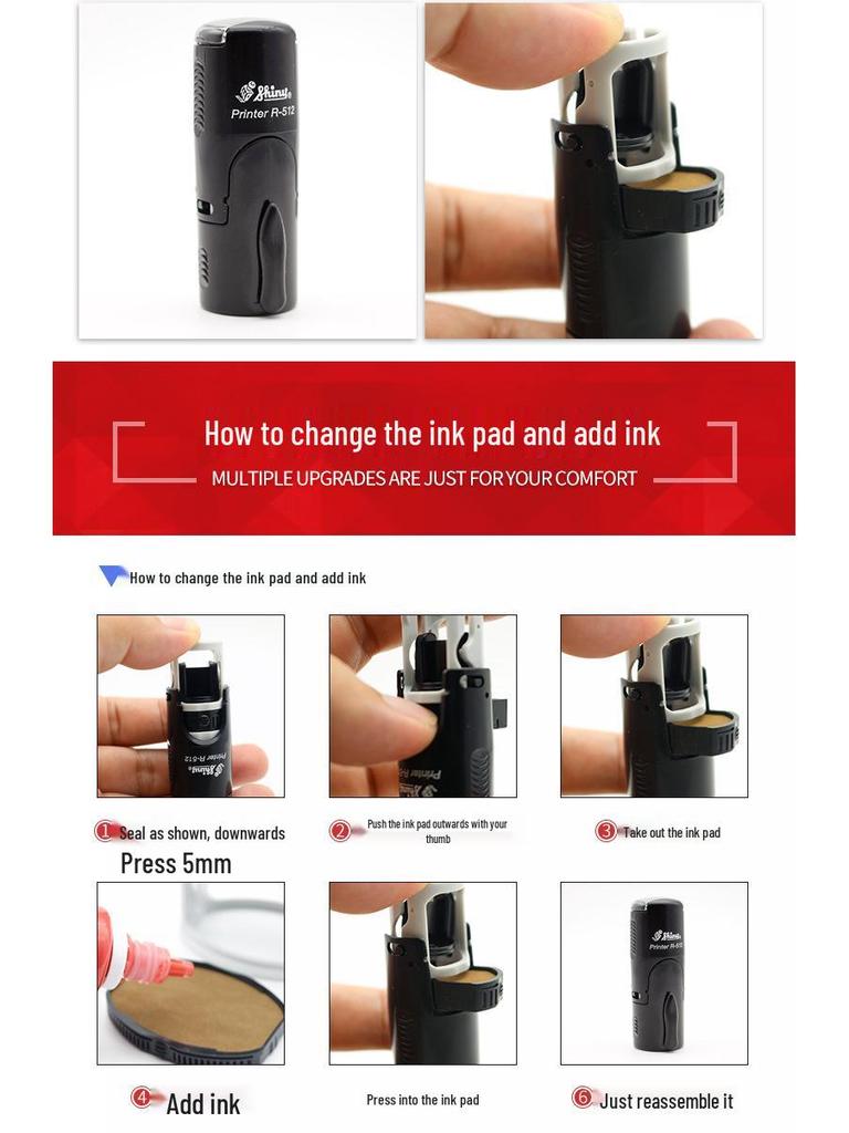 Sigiliu personalizat auto-tușant pentru semnătură cu finisaj lucios