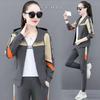Women's Autumn Spring Insulated Tracksuit Lining Hoodie Two-piece Set, Korean-style Clothes