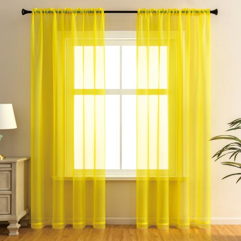 Colorful Semisheer Modern Privacy Romantic Curtains Light Filtering Window Scarf For Living Room Bedroom Study Room Decor
