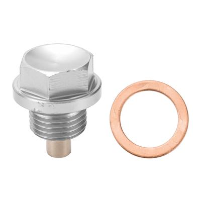 Motoforti Universal Ölwannenschraube Ablassschraube Ölwanne Ablassmutter Bolzen M16x1.5 Passend für Aluminiumlegierung Silberton 1 Satz