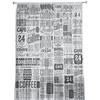 Vintage Text Coffee Tulle Curtains for Living Room Printed Sheer Voile Curtain Bedroom Window Screening Drapes Blinds Home Decor