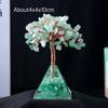 Natural Crystal Chip Money Tree Resin Pyramid Base Home Living Room Decor Ornament Desk Feng Shui Wealth Gift Idea Decoration