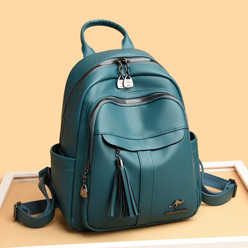 Backpack Women's New Trendy Korean Version Light Fashion Versatile Women's Bag Large Capacity Leisure Commuter Travel Backpack