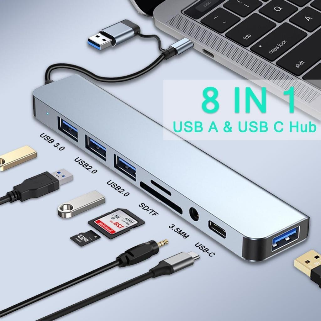 Type C HUB USB HUB USB 3.0 USB 2.0 TF / SD 5 Port Multi Splitter OTG For HUAWEI Aluminum Alloy USB 3.0 Hub for PC