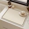 Tapis de Séchage de Cuisine en Diatomite Antidérapant Absorbant l'Eau Résistant à la Chaleur Coussin pour Machine à Café pour Maisons de Style Japonais---