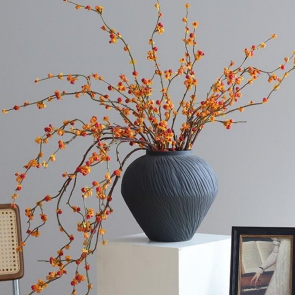 Yellow Flower Fake Flowers Plant Decorative Simulation Tree Branch Home Decor
