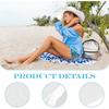 Elegant Wide Brim Sun Hat for Women - Portable Summer Beach and Garden Wear (White)
