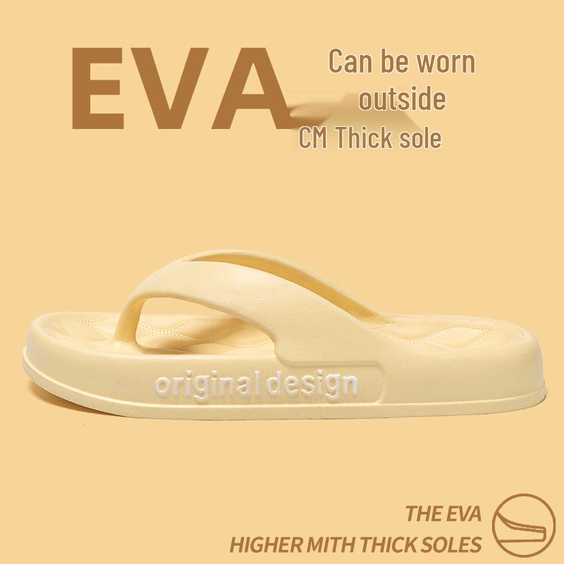 Women's & Men's Thick-Soled Summer Flip-Flops: Non-Slip, Fashionable Home & Outdoor Slippers for Couples