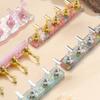 Trendy Nail Practice Stands With Popular Snowflake Waves Patterns In Highly Transparency Acrylic for Nail Artists