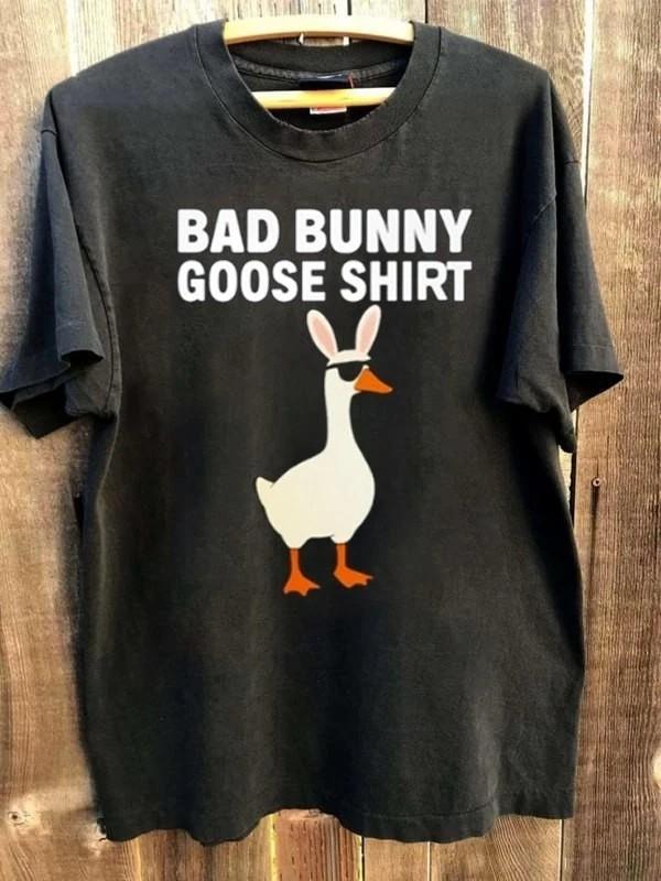 

New Bad Bunny Goose Tour 2025 short sleeve black color shirt Men Women S-5XL Unisex T-Shirt XXXXL