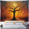 Tree of Life Tapestry Wall Hanging Room Decoration Aesthetics Yoga Mat Starry Sky Landscape Home Mural Decoration Altar Cloth