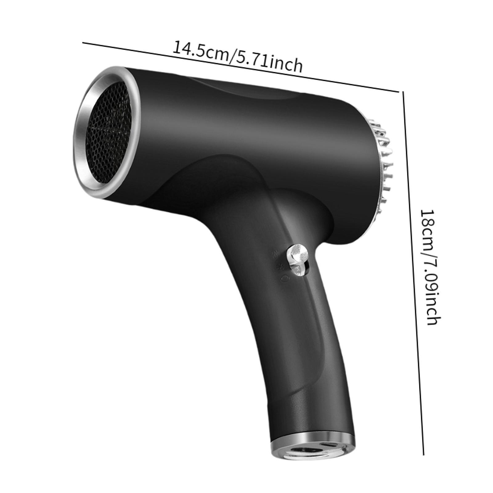 

Фен для волос с регулируемой температурой 500 Вт легкий быстросохнущий защитный фен для волос для отеля, салона, дома, путешествий, женщин и мужчин чёрный
