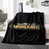 World Warcraft Logo Flannel Blanket Super Soft Warm Cozy Blanket for Sofa Bed Office Travel All‑Season Home Decor Gift