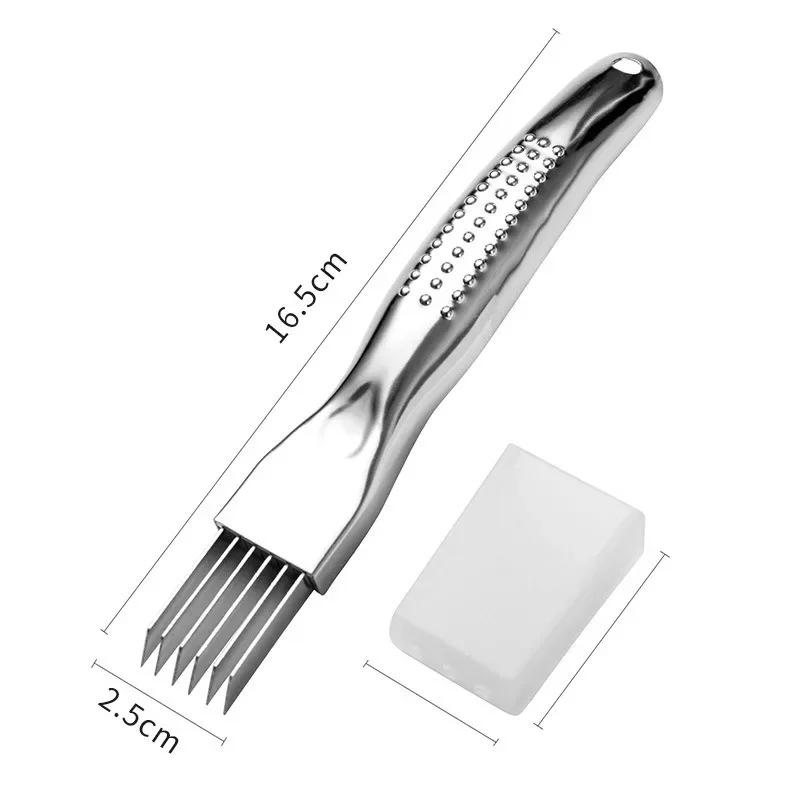 304 Stainless Steel Chopped Green Onion Knife Scallion Slicer Vegetable Shredders Slicer Curved Handle Design Kitchen Gadgets