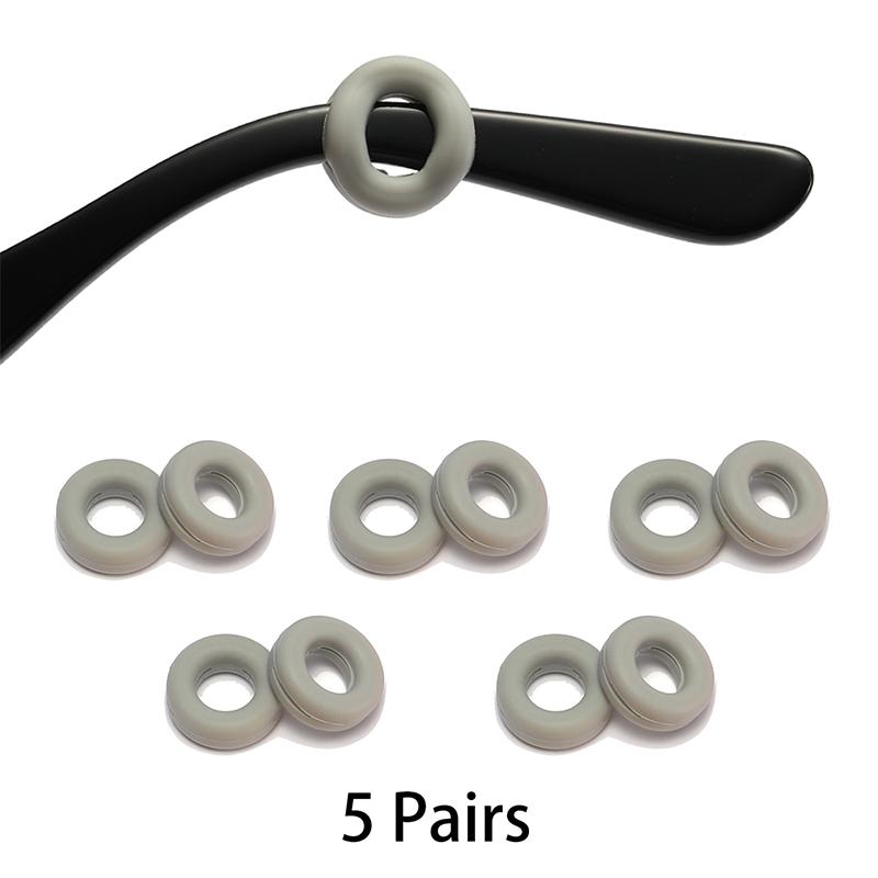 KAMMPT 5 Pairs/lot Non-slip Silicone Ear Hooks for Eyewear Soft Anti Slip Ear Hooks Glasses Accessories Anti-fall Eyewear Holder