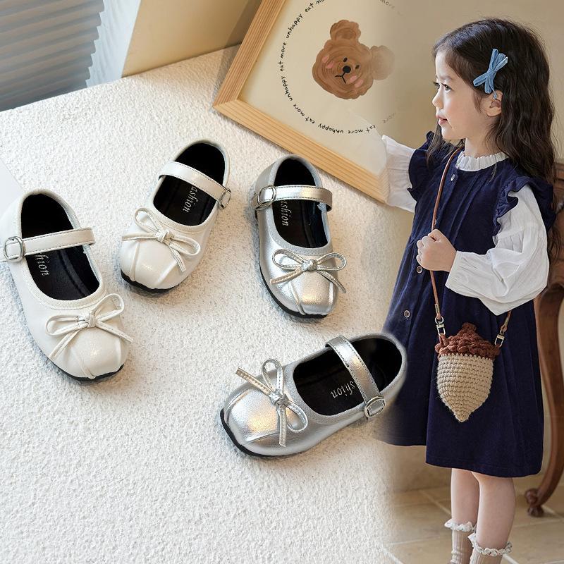 Cute Shoe Girl Single Shoe Soft Bottom Learning Walkers Leather Shoes