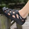 Sandals men's outdoor sports mountaineering and wading shoes soft sole non-slip deodorant hollow beach driving casual hole shoes
