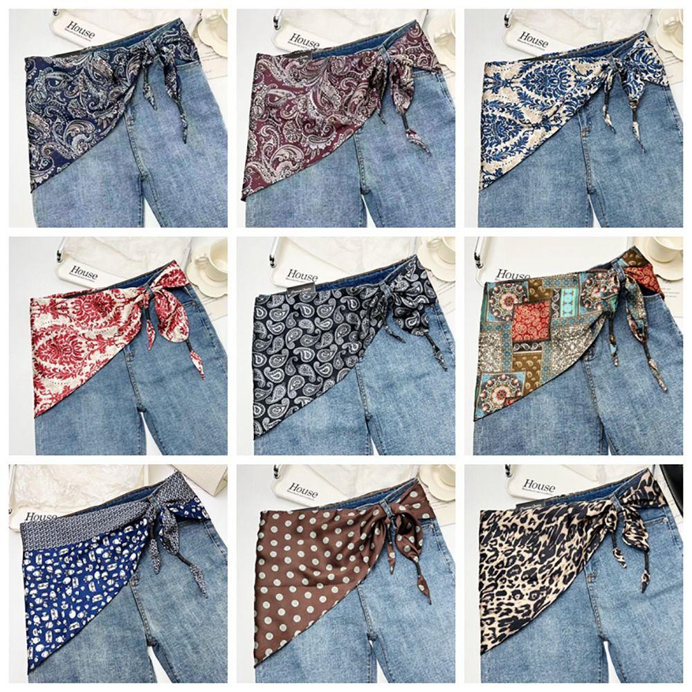 Versatile Accessory Waist Triangle Scarf Belt Literary Style Shirt Extender Jeans Waist