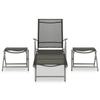 Maison Exclusive - Salon de jardin 3 pcs textilène et aluminium argenté