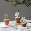Zibo Sunflower & Magnolia Colored Glass Artificial Potted Flowers for Office Decor