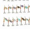 30 Pcs Iron Plate Lure Various Size Weight Colors Vivid Bright Colorful Stickers Metal Fishing Bait