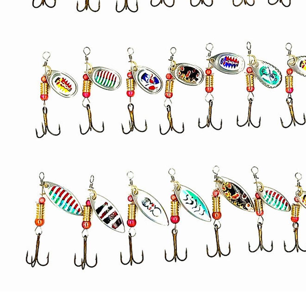 30 Pcs Iron Plate Lure Various Size Weight Colors Vivid Bright Colorful Stickers Metal Fishing Bait