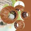 Hanging Imitation Rattan Bird Nest Hammock Home Decor Gift Hand Woven Parrot House with Cushion for
