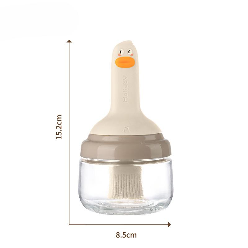 

Oil Brush Bottle Sealing Brush High-temperature Resistant Silicone Oil Brush with Oil BottleBarbecue Oil Pot Brush кремовый