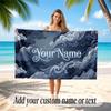 Fantasy Magic Theme Soft Beach Towel Personalized Custom Name Text Towel Portable for Beach Pool Travel