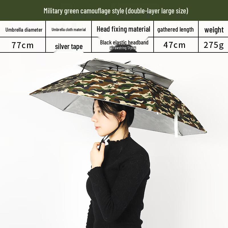 Уличная шляпа-зонт для рыбалки без рук