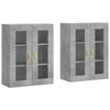 VidaXL Armoires murales 2 pcs gris béton bois d'ingénierie 3197925