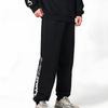 Li Ning Logo Print Fleece Lined Warm Cuffed Knitted Sports Pants Men Bottoms Black AKLTB11-4